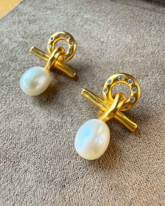 Pearl Orbit Earrings