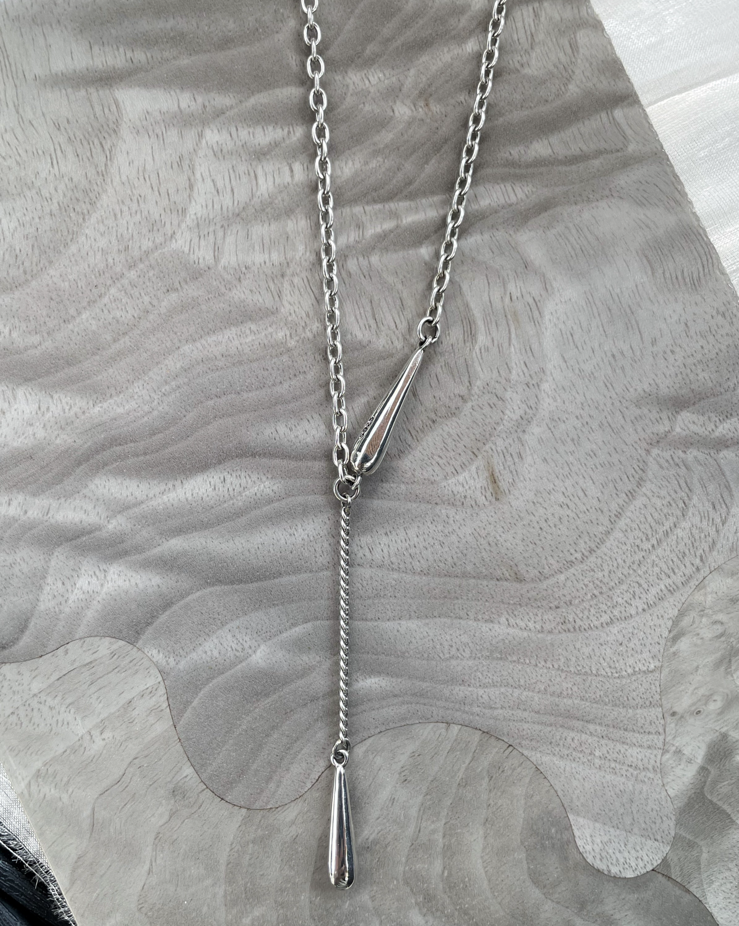 Silver Drop Necklace