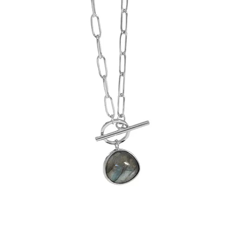 Labradorite Toggle Chain Necklace
