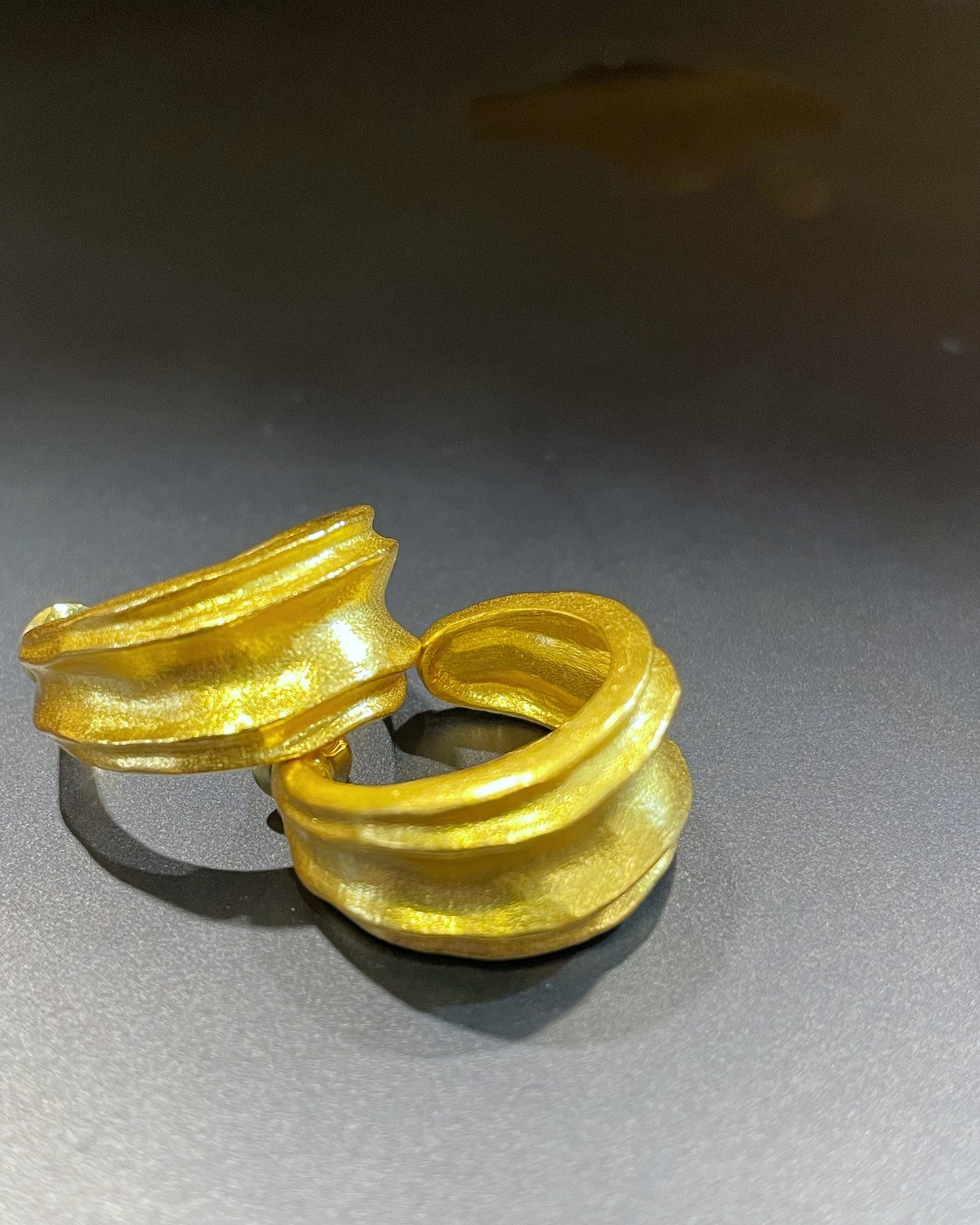 Golden Fold Hoops