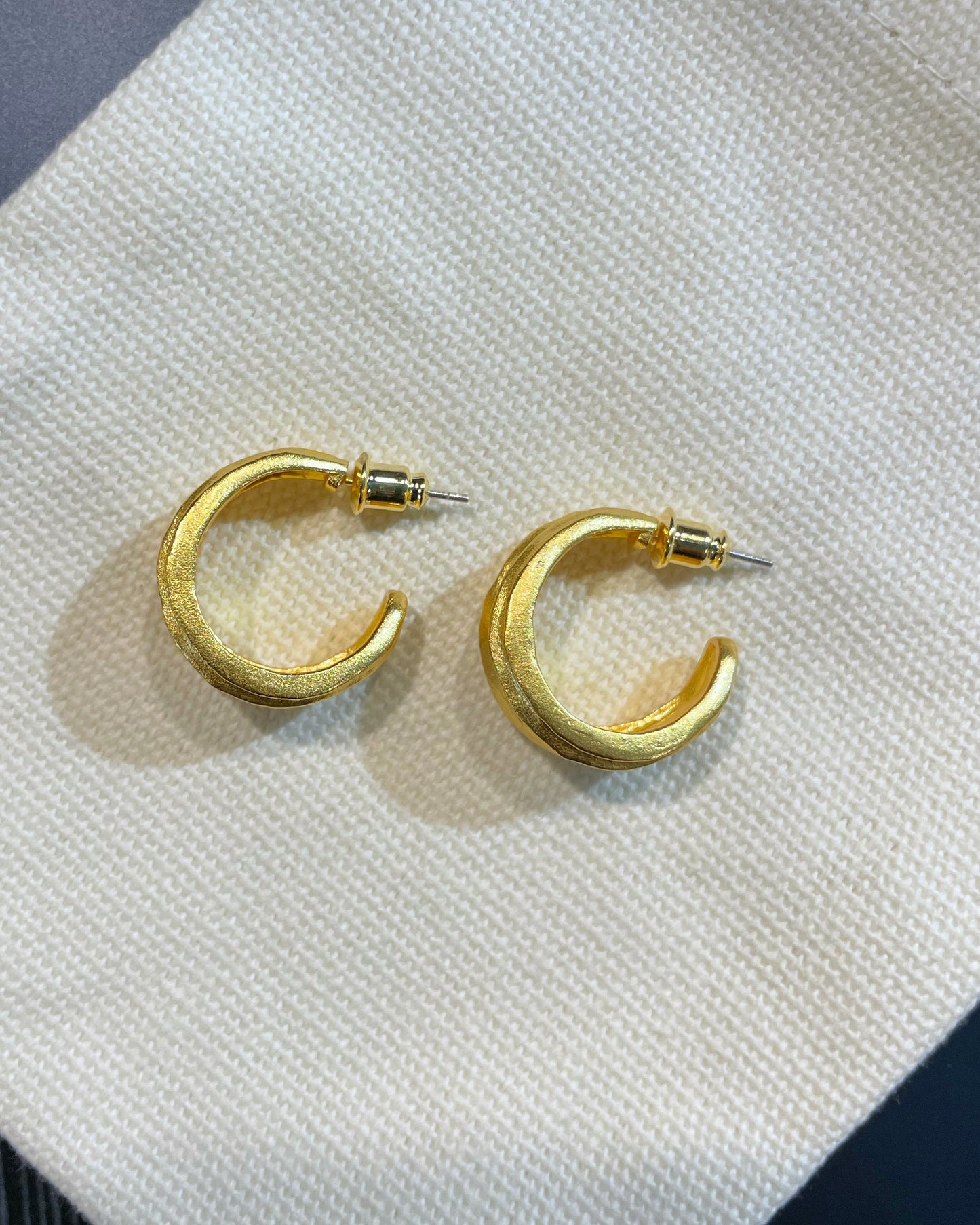 Golden Fold Hoops