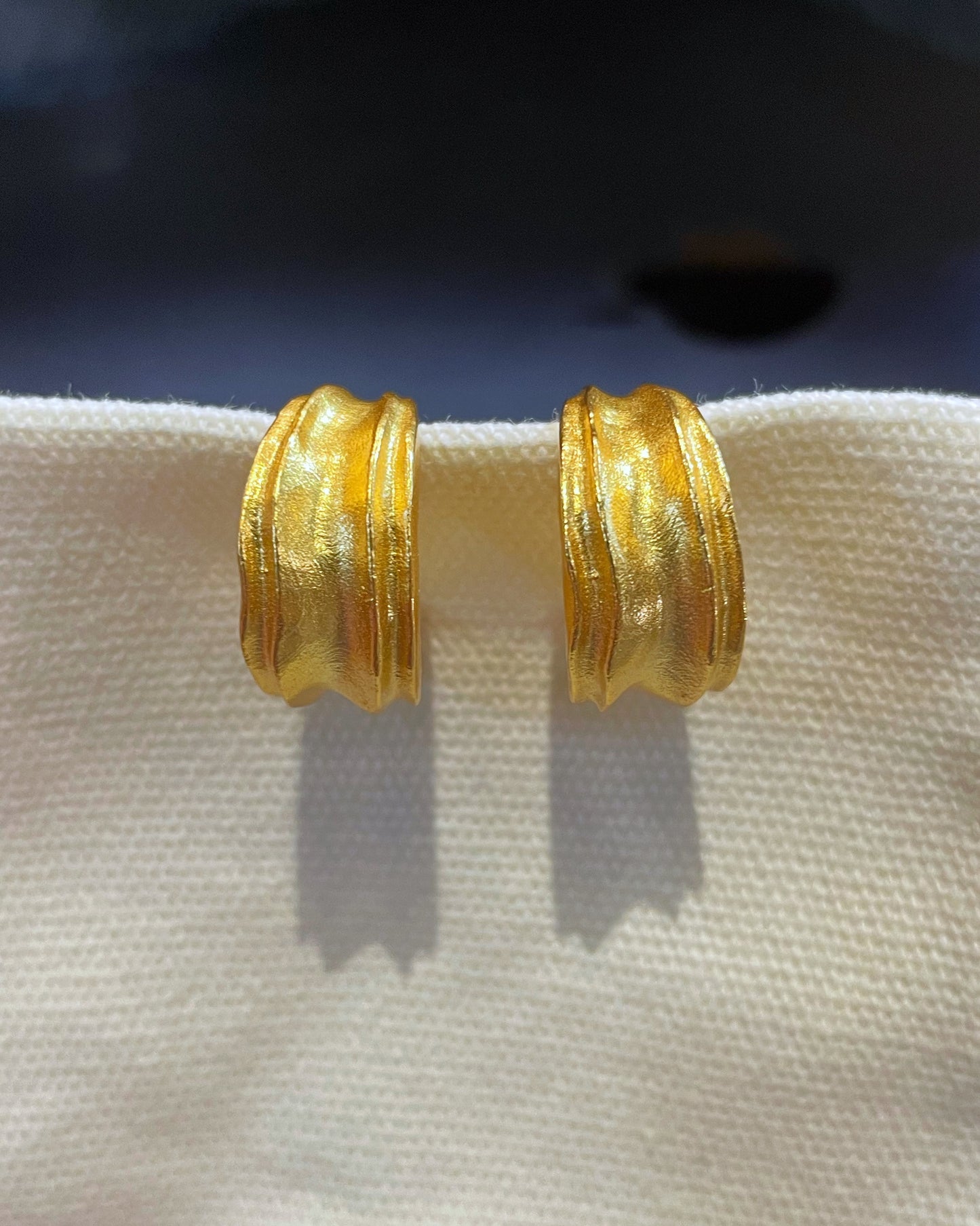 Golden Fold Hoops
