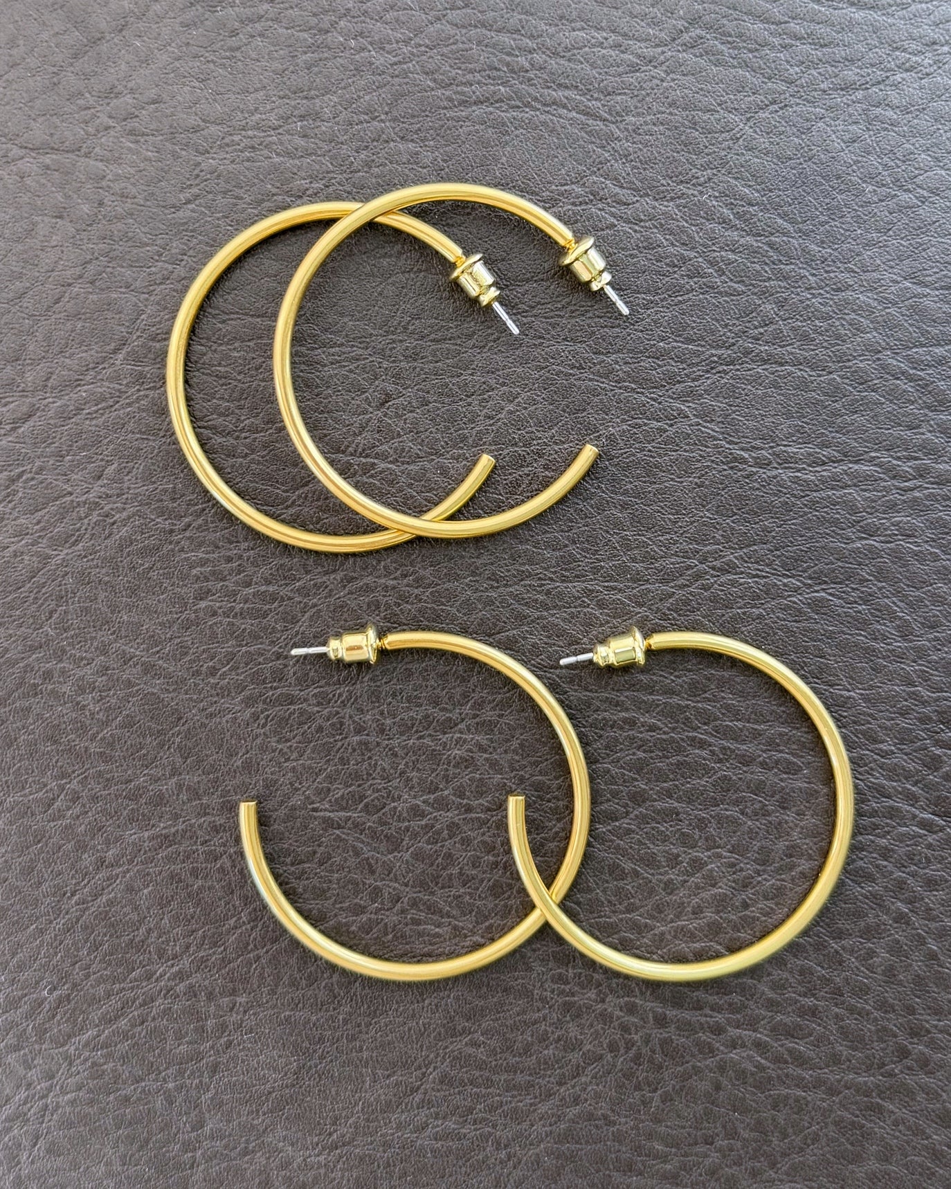 gold hoop earrings minimalist design