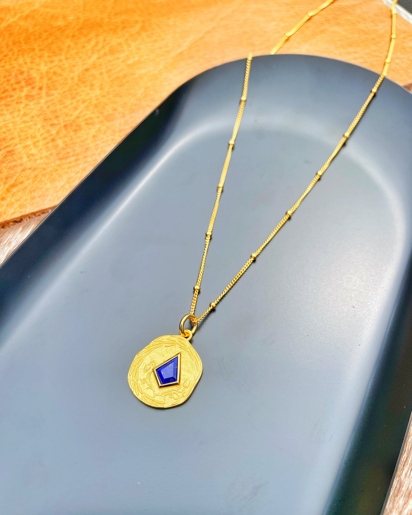 Lapis Vine Pendant Necklace