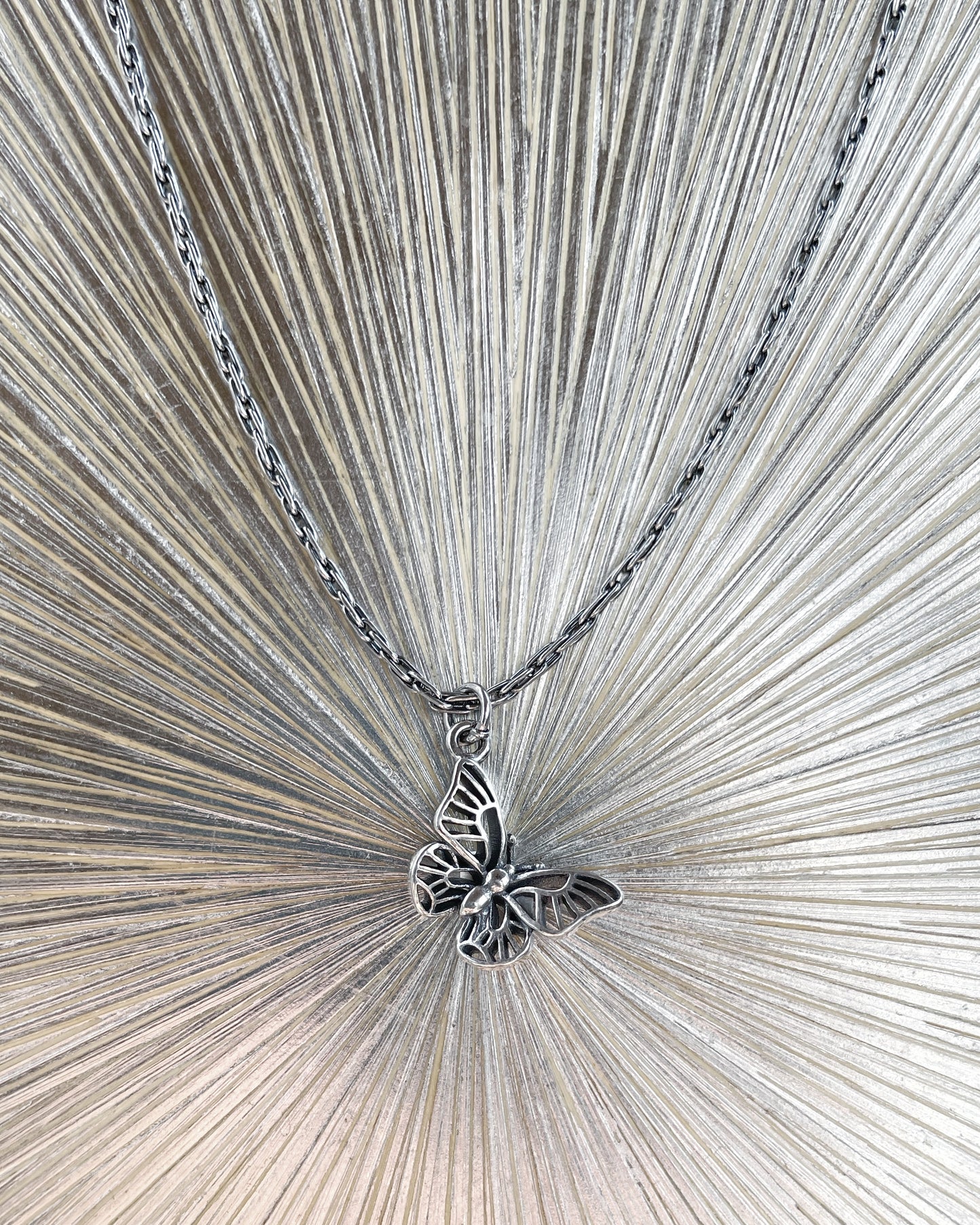 Silver Morph Butterfly Necklace