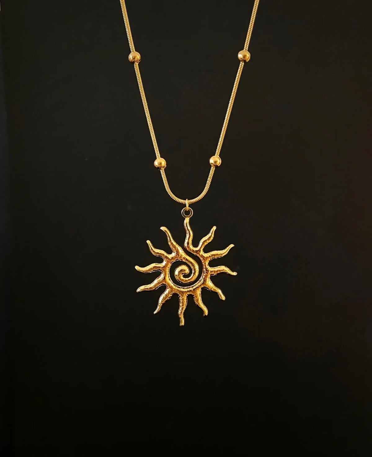 Solar Spiral Necklace
