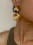 Twin Ginkgo Flow Earrings