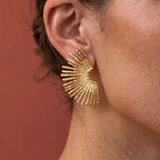 Radiant Arc Earrings – Golden Beam