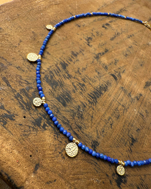 Azure Echo Necklace – Lapis & Gold