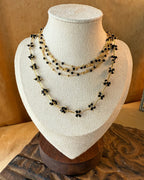 Twilight Veil Necklace – Black/Green & Gold