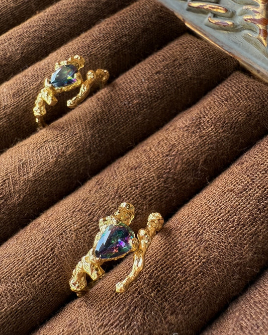 Prism Teardrop Ring