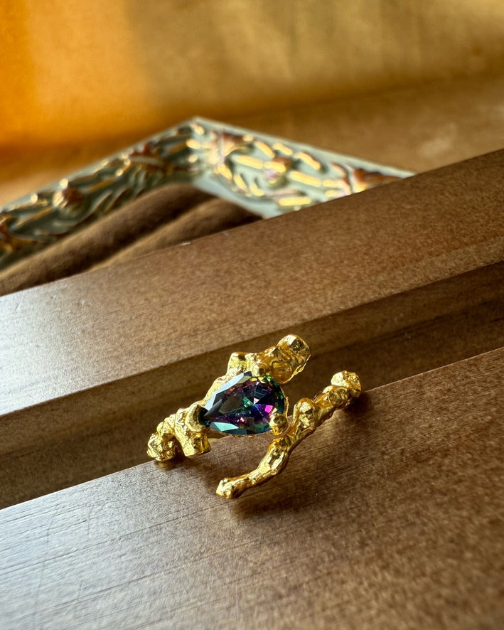 Prism Teardrop Ring