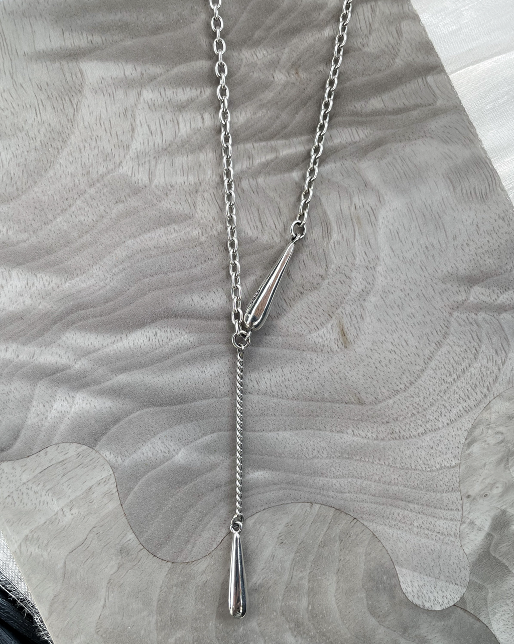 Silver Drop Necklace