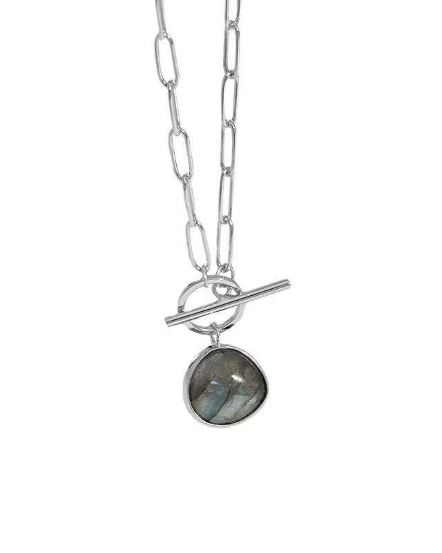 Labradorite Toggle Chain Necklace