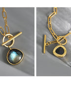 Labradorite Toggle Chain Necklace