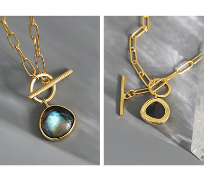 Labradorite Toggle Chain Necklace