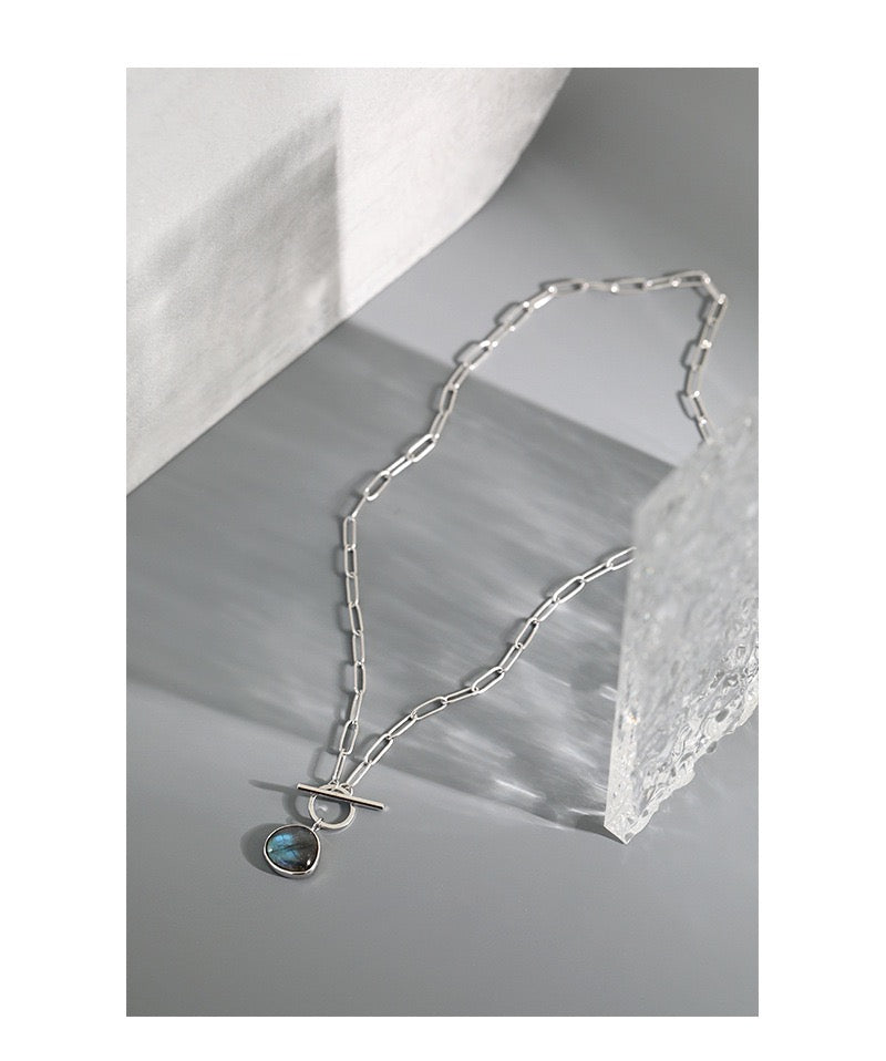 Labradorite Toggle Chain Necklace