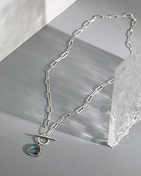 Labradorite Toggle Chain Necklace