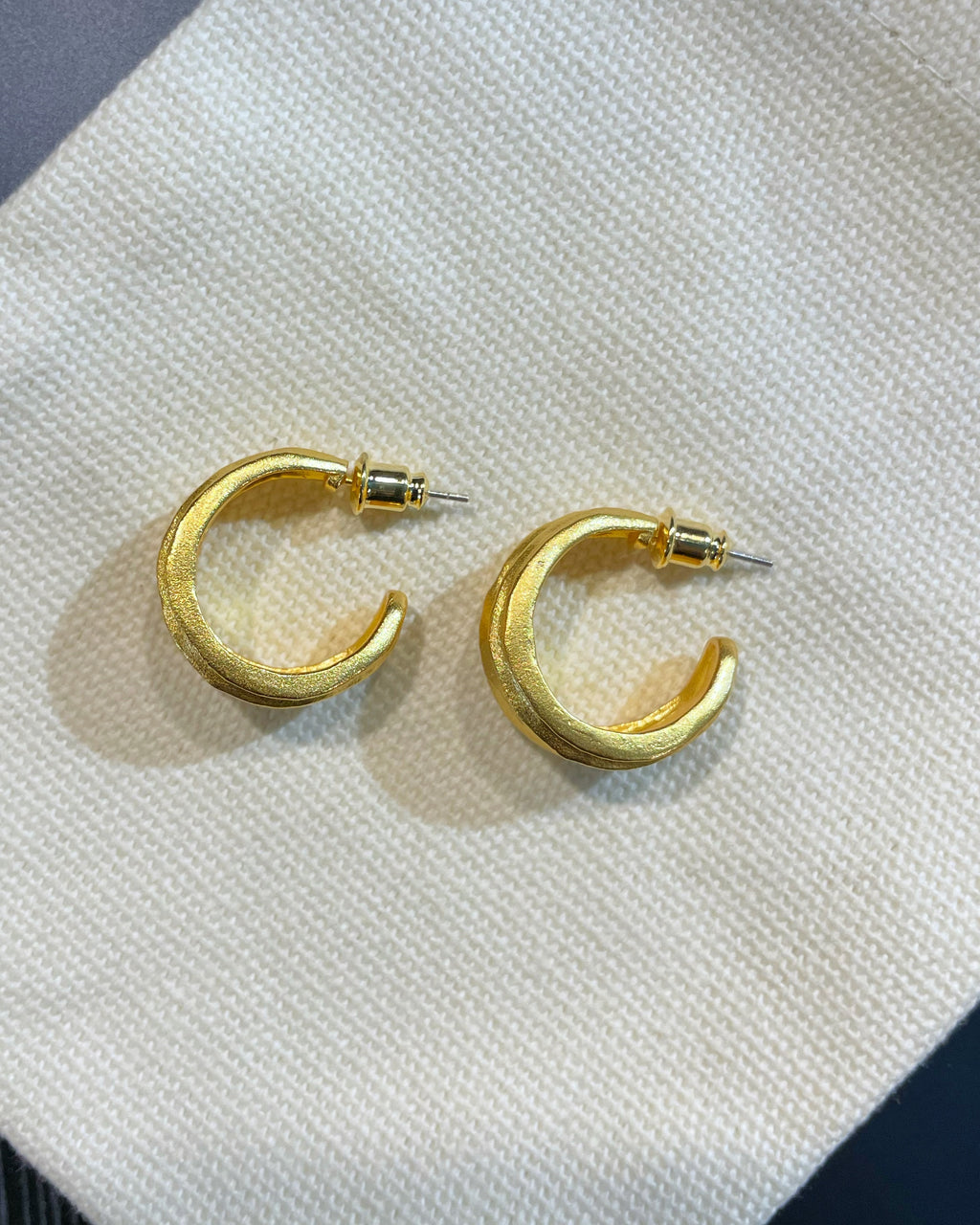 Golden Fold Hoops