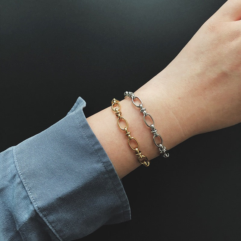 Orbit Link Chain Bracelet – Gold / Silver