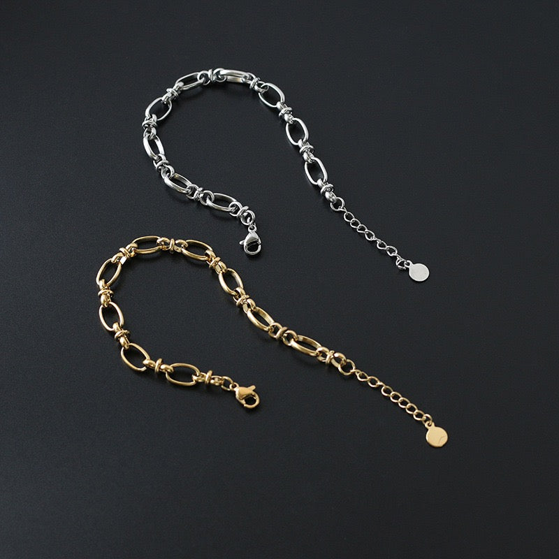 Orbit Link Chain Bracelet – Gold / Silver