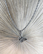 Silver Morph Butterfly Necklace