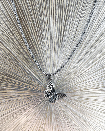 Silver Morph Butterfly Necklace
