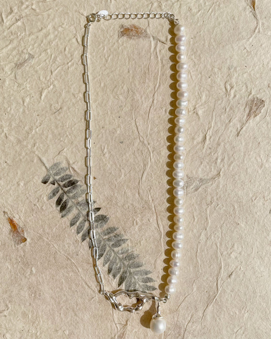 925 Sterling Silver Pearl Necklace