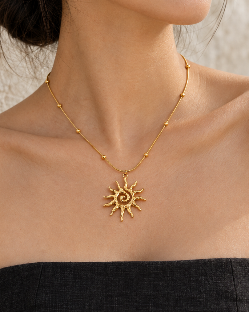 Solar Spiral Necklace