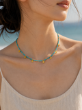 Ancient Coin Dance Necklace – Turquoise Beads & Gold Charms