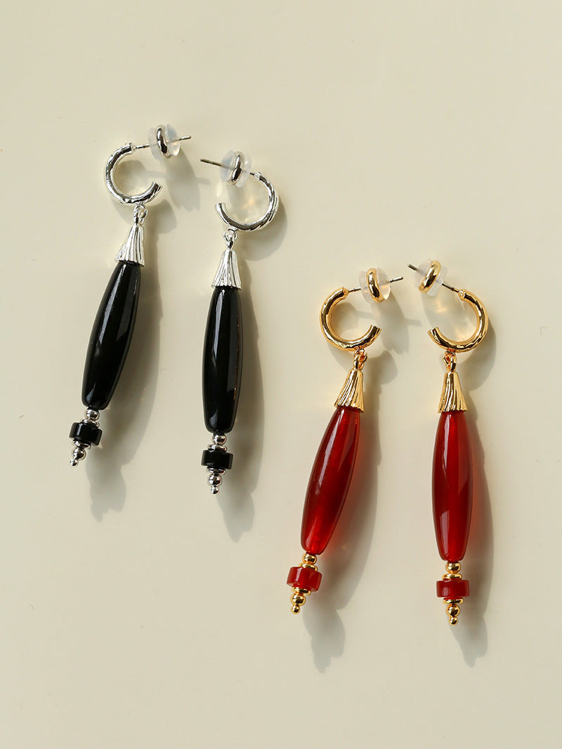 Amara Agate Drop Earrings