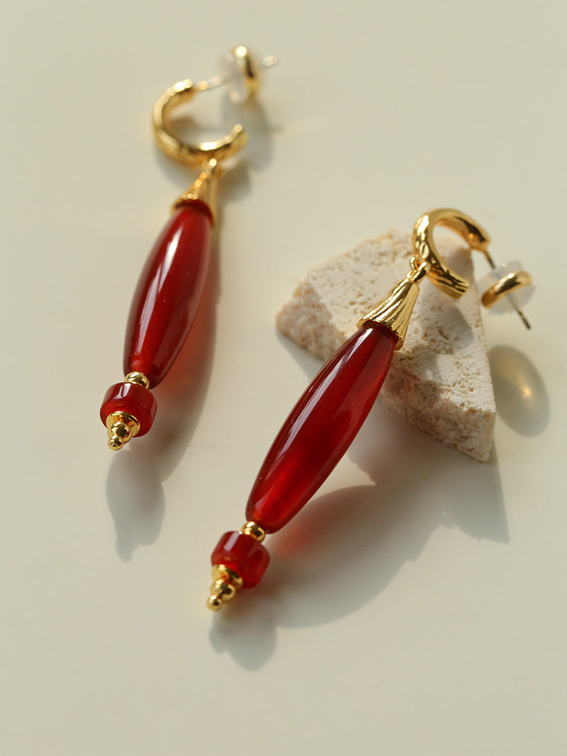 Amara Agate Drop Earrings