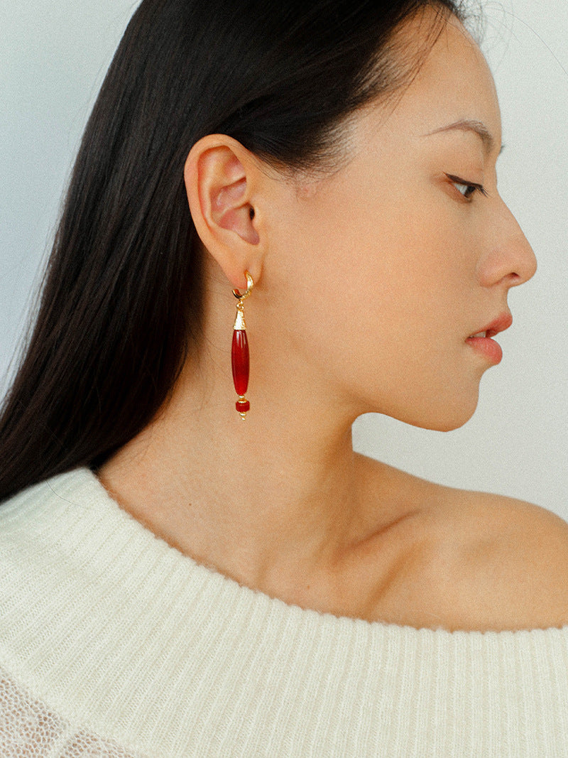 Amara Agate Drop Earrings