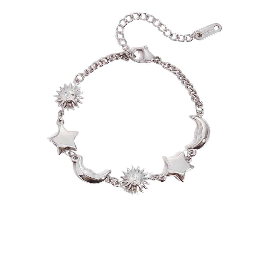 Celestial Trio Bracelet – Sun, Moon & Star Bracelet