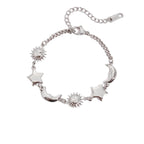 Celestial Trio Bracelet – Sun, Moon & Star Bracelet