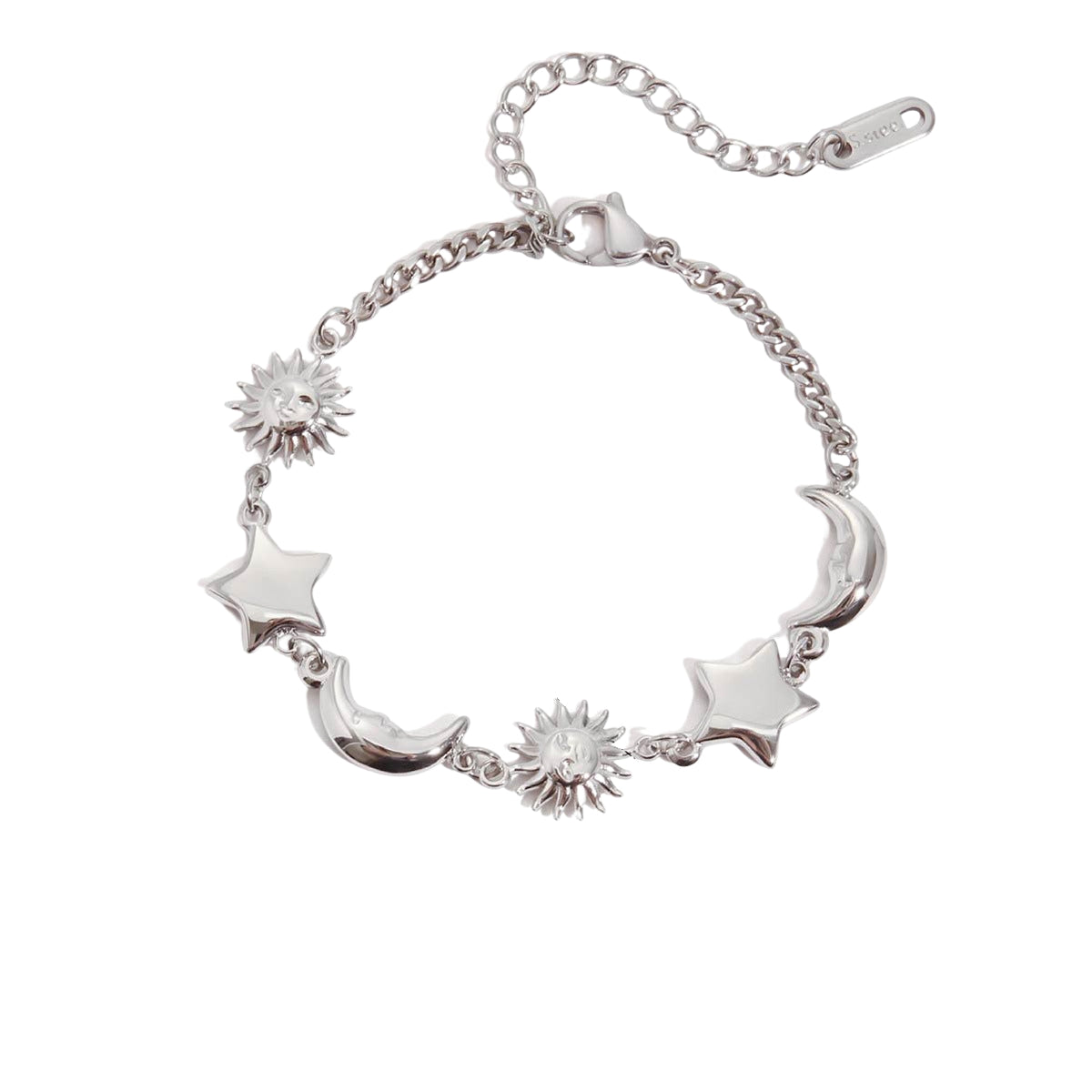 Celestial Trio Bracelet – Sun, Moon & Star Bracelet