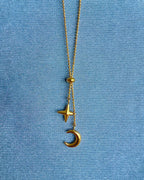 Celestial star moon necklace by ReflA