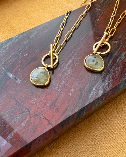 Labradorite Toggle Chain Necklace